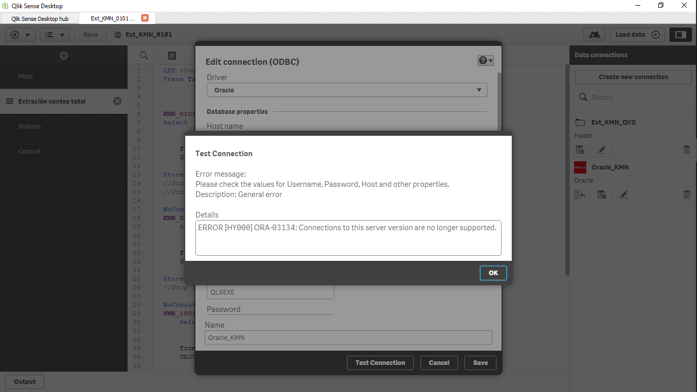 Connector connect error SQLf SqlState S1000,... Qlik Community